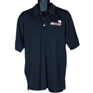 Gear for Sports Platinum Black Golf Polo Shirt Men's Large Gear USG Racing Logo